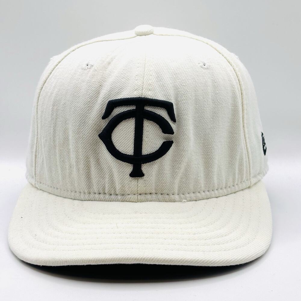 Minnesota Twins Hat Cap Fitted Size 7 5/8 White MLB Wool USA New Era 59Fifty